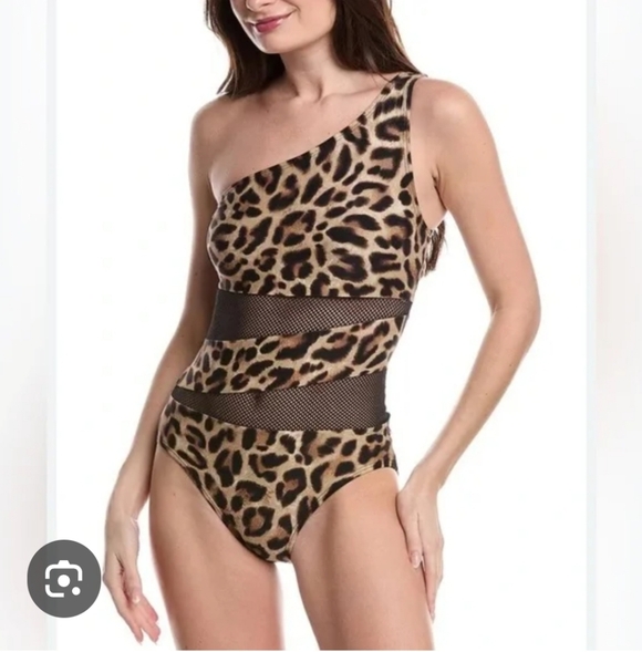 Carmen Marc Valvo Animal Print Swimsuit Size 10